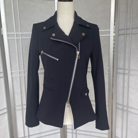 Veronica Beard Navy Scuba Hadley Dickey Jacket sz 2